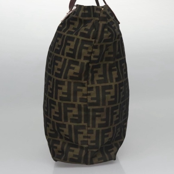 Fendi Brown and Black Tote Bag with Iconic FF Monogram Authentic - Picture 4 of 12
